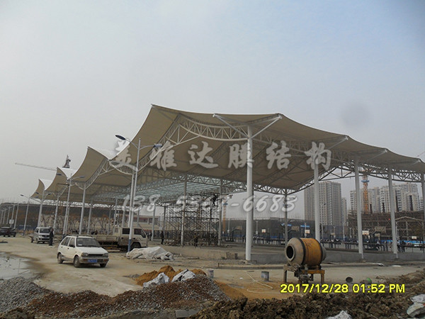 江蘇洪澤中學(xué)門球場膜結(jié)構(gòu)現(xiàn)場、5